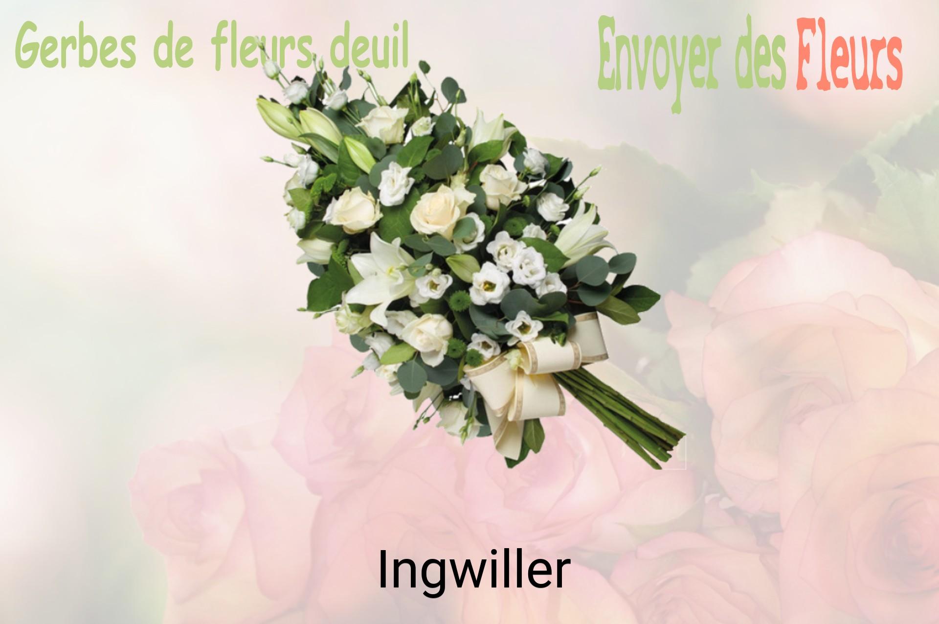 Gerbe de fleurs de deuil livrée à Ingwiller